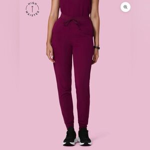 Mandala High-Waisted Women's Sangria Joggers sz M new